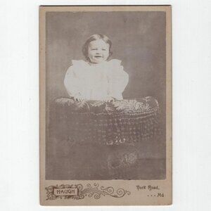 Antique Photograph Young Girl Photographer's Name Shown Victorian Age Decor